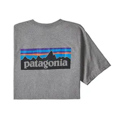 Patagonia M P-6 Logo Responsibili-Tee XS Gravel Heather T-skjorte med logo