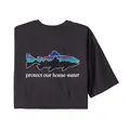 Patagonia Home Water Trout Ink Black S T-skjorte i organisk bomull, herre