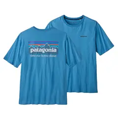 Patagonia M P-6 Mission Organic Blue S T-skjorte laget av organisk bomull
