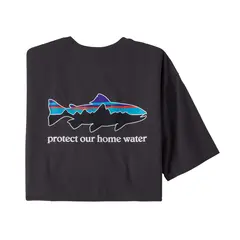 Patagonia M L/S Home Water Trout M Responsibili-Tee t-skjorte i Black