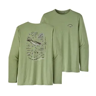 Patagonia M L/S Capilene Cool Daily Fish Graphic Shirt