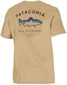 Patagonia Framed Fitz Roy Trout M T-shirt i organisk bomull, Classic Tan
