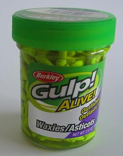 Berkley Gulp Alive "Waxies" maggot Chartreuse