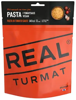 Real Turmat Pasta i Tomatsaus Varmende og mild vegansk gryterett