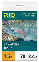Rio Powerflex Trout leader 15' 0,17mm 4X Ferdigtapert! Bruddstyrke - 2,9kg