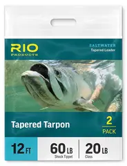 Rio Tarpon Tapered Leader 12ft.  60lbs Fluorocarbon - 2 pk.