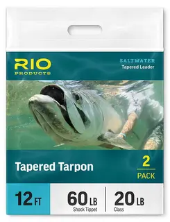 Rio Tarpon Tapered Leader 12ft. Fluorocarbon - 2 pk.