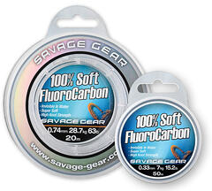 Savage Gear Soft Fluoro carbon 0,33mm Super soft, høy knutestyrke, 50m