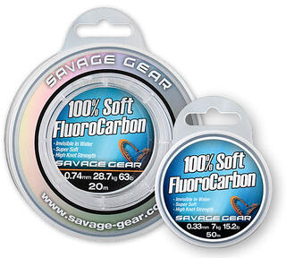 Savage Gear Soft Fluoro carbon 50m Super soft, høy knutestyrke