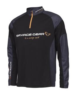 Savage Gear Tournament Shirt 1/2 Zip, Black Ink