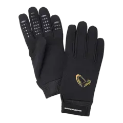 Savage Gear Neoprene Stretch Glove L Black, Neopren Hanske