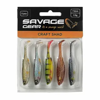 Savage Gear Craft Shad Clear Water Mix 5pk