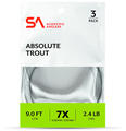 SA Absolute Trout Leader 3-Pack 7'5'' 6X 0,13 mm