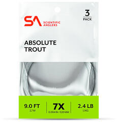 SA Absolute Trout Leader 3-Pack 9' 5X 0,15mm