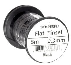 Semperfli Flat Tinsel Black Small