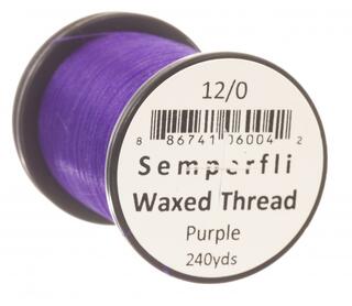 Semperfli Classic Waxed Thread Purple 12/0
