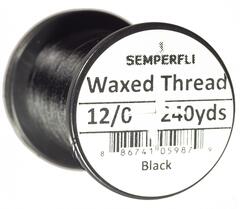 Semperfli Classic Waxed Thread Black Black 12/0