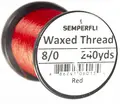 Semperfli Classic Waxed Thread Red Red 8/0