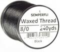 Semperfli Classic Waxed Thread Black Black 8/0