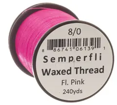 Semperfli Classic Waxed Thread Pink Fluoro Pink 8/0