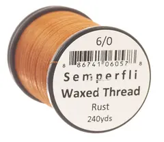 Semperfli Classic Waxed Thread Rust Rust 6/0