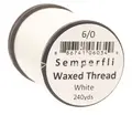 Semperfli Classic Waxed Thread White White 3/0