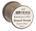 Semperfli Classic Waxed Thread Br Olive Brown Olive 6/0