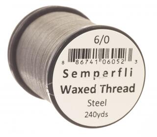 Semperfli Classic Waxed Thread Steel 6/0