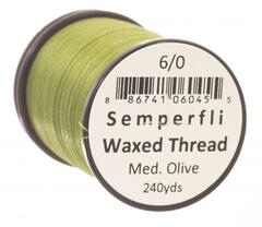 Semperfli Classic Waxed Thread M Olive Medium Olive 6/0