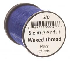 Semperfli Classic Waxed Thread Navy 6/0