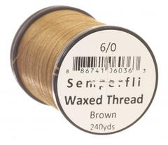 Semperfli Classic Waxed Thread Brown Brown 8/0