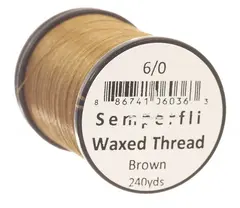Semperfli Classic Waxed Thread Brown Brown 3/0