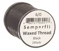 Semperfli Classic Waxed Thread Black Black 3/0