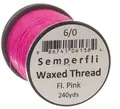 Semperfli Classic Waxed Thread Pink Fluoro Pink 6/0