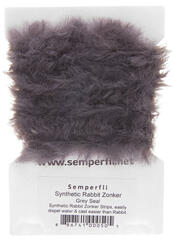 Semperfli Synthetic Rabbit Zonker strips Grey Seal