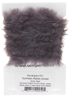 Semperfli Synthetic Rabbit Zonker strips Grey Seal