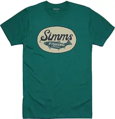 Simms Trout Wander T-Shirt, L Dark Teal