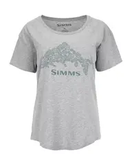 Simms W Floral Trout T-Shirt XS Grey Heather