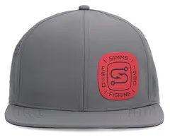 Simms Flatbill Cap Slate One size Caps med flat brem og Simms emblem