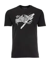 Simms Grim Reeler T-Shirt Black S - utgått modell