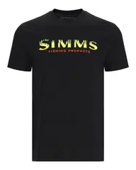 Simms Logo T-Shirt Black/Neon M Behagelig bestselger logo T-skjorte