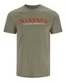 Simms Logo T-Shirt Simms Orange/Mili L Behagelig bestselger logo T-skjorte