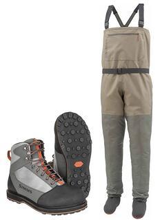 Simms Tributary Stockingfoot Vader &amp; sko med gummis&#229;le, Striker Grey