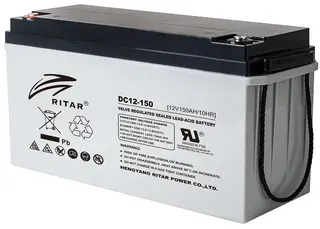 RITAR AGM Deep Cycle Batteri 12V 150AH AGM batteri C10 (483x170x241mm) +venstre