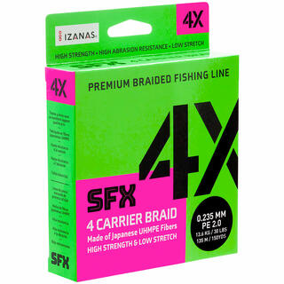Sufix SFX 4X Low-Vis Green Multifilament av japanske UHMPE fibre