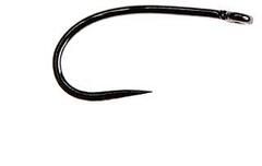 Ahrex FW511 Curved Dry Fly #16 Barbless - Sort finish - 24 stk