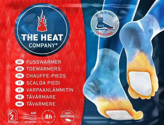 6-pack The Heat Company assortert Varmeposer som gir varme opp til 12 time  - Fiske - Alt du trenger til fiske