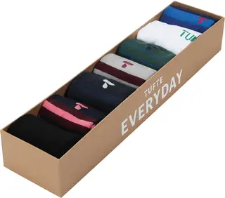 Tufte Everyday 7-pk Socks 41-46 Assorted colours, herre