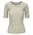 Tufte Frost W's T-shirt Light Grey L Lett og utrolig myk T-skjorte av merino