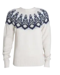 Tufte Rosenfink Pattern Sweater L Off White Melange/Vintage Indigo Melange